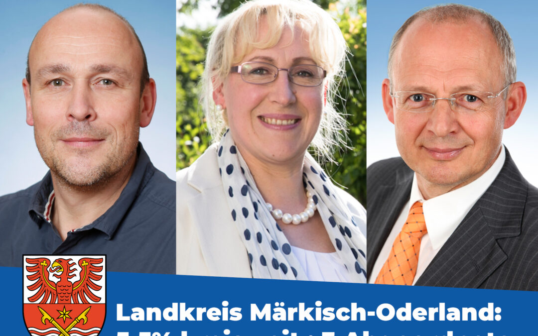 Riesiger Wahlerfolg BVB/ Freie Wähler im Landkreis Märkisch-Oderland: 5,5% Kreisweit